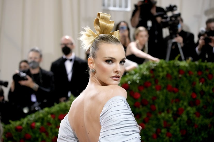 Caroline Trentini wore a structural bun at the 2022 Met Gala.