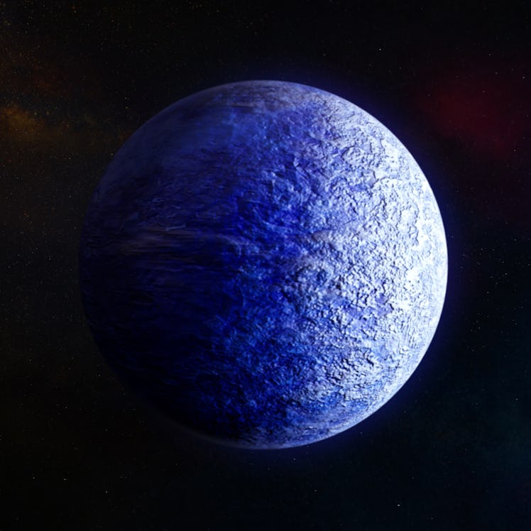 Illustration of HD 189733 b, an exoplanet in the V452 Vulpeculae binary star system, created on July...