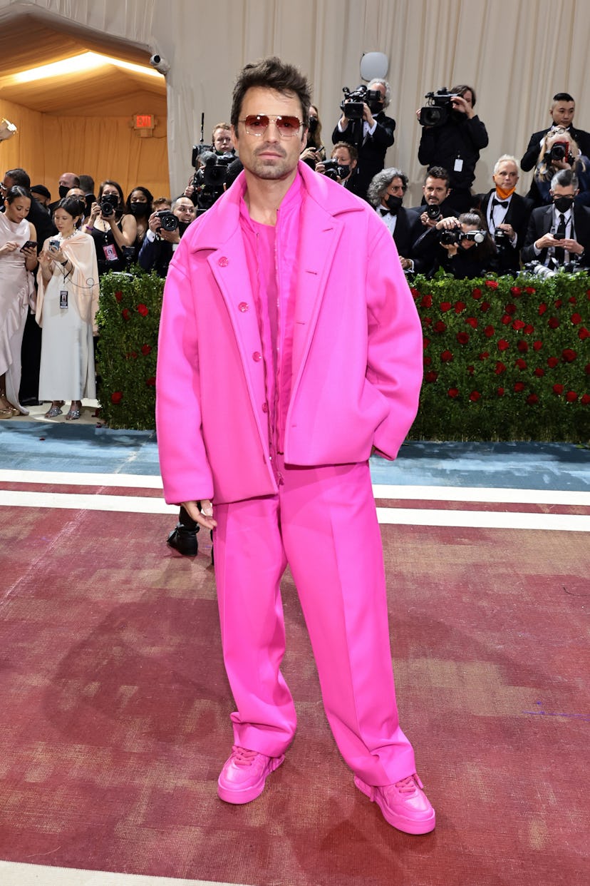 NEW YORK, NEW YORK - MAY 02: Sebastian Stan attends The 2022 Met Gala Celebrating "In America: An An...