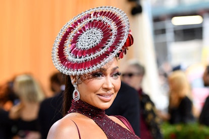 US actress La La Anthony arrives for the 2022 Met Gala at the Metropolitan Museum of Art on May 2, 2...