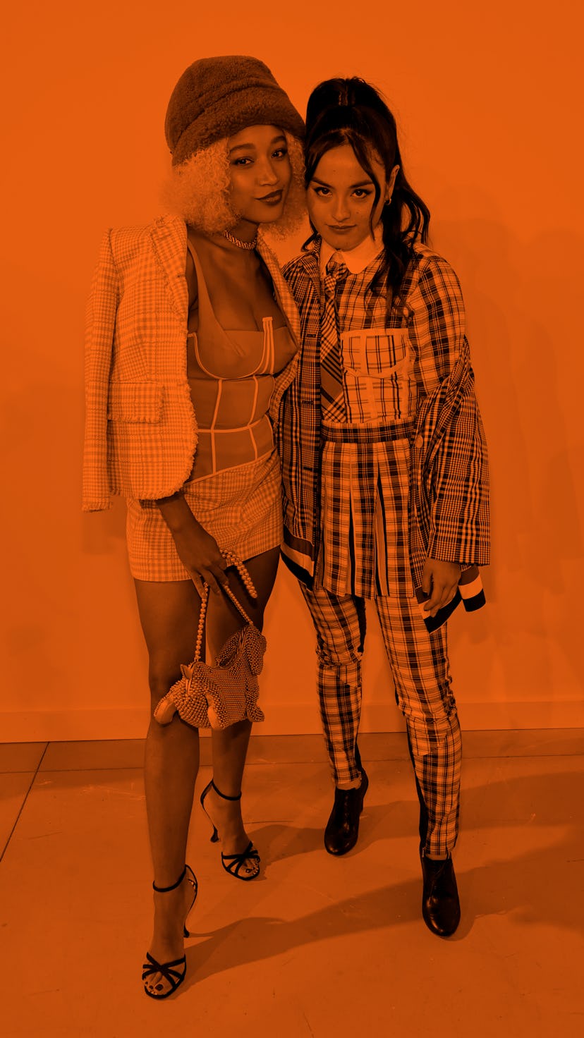 NEW YORK, NEW YORK - APRIL 29:  Amandla Stenberg and Chase Sui Wonders attend the Thom Browne Fall 2...