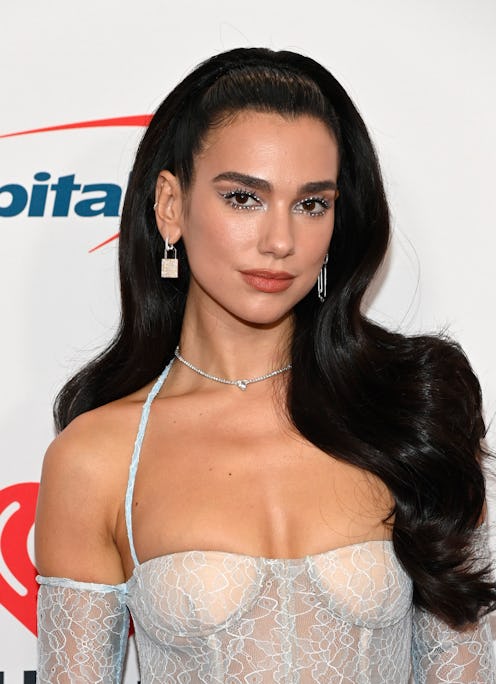Dua Lipa eye gems face jewels Y2K 90s