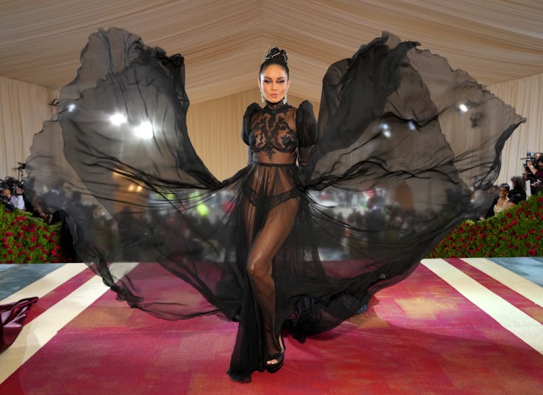 NEW YORK, NEW YORK - MAY 02: (Exclusive Coverage) Vanessa Hudgens arrives at The 2022 Met Gala Celeb...