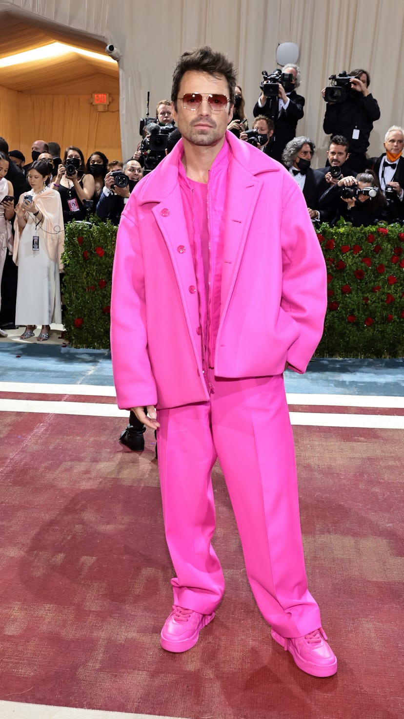 NEW YORK, NEW YORK - MAY 02: Sebastian Stan attends The 2022 Met Gala Celebrating "In America: An An...