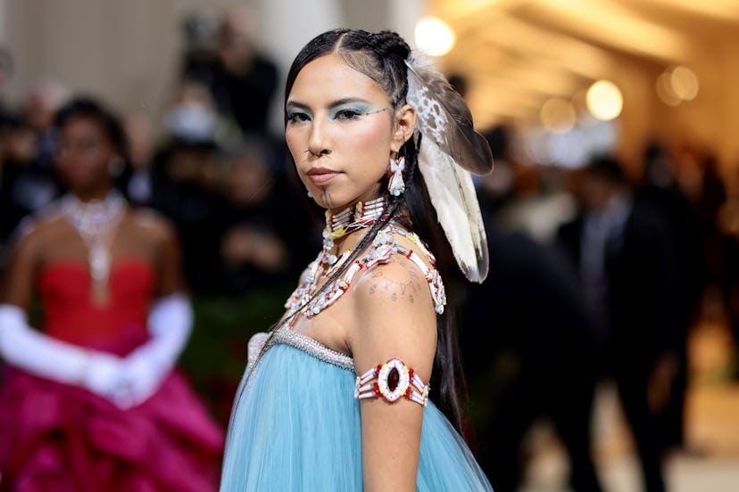 NEW YORK, NEW YORK - MAY 02: Quannah Chasinghorse attends The 2022 Met Gala Celebrating "In America:...