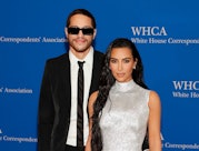 WASHINGTON, DC - APRIL 30: Pete Davidson and Kim Kardashian attend the 2022 White House Corresponden...