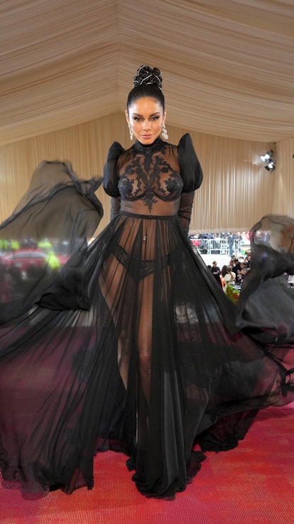 NEW YORK, NEW YORK - MAY 02: (Exclusive Coverage) Vanessa Hudgens arrives at The 2022 Met Gala Celeb...