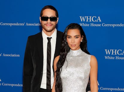 ThisTikTok of Pete Davidson and Kim Kardashian in an elevator at the White House Correspondents Dinn...