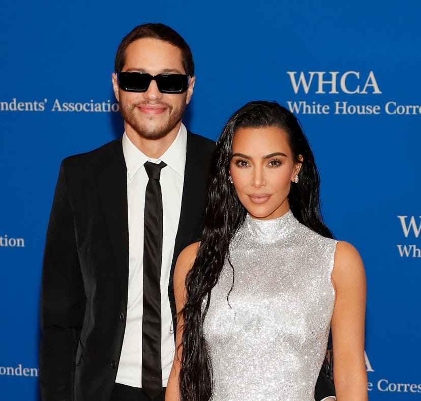 ThisTikTok of Pete Davidson and Kim Kardashian in an elevator at the White House Correspondents Dinn...
