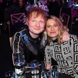 Ed Sheeran and Cherry Seaborn during The BRIT Awards 2022 — the couple just welcomed their second ba...