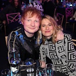 Ed Sheeran and Cherry Seaborn during The BRIT Awards 2022 — the couple just welcomed their second ba...