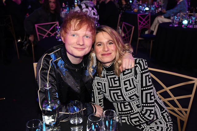 Ed Sheeran and Cherry Seaborn during The BRIT Awards 2022 — the couple just welcomed their second ba...