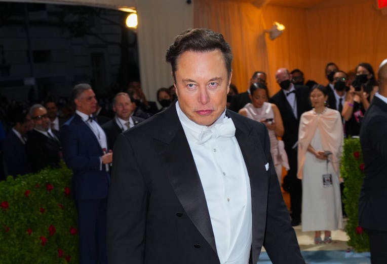 NEW YORK, NEW YORK - MAY 02: Elon Musk attends The 2022 Met Gala Celebrating "In America: An Antholo...