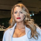 Blake Lively says becoming a mother made her "more confident." Here, she is seen arriving to the Mic...
