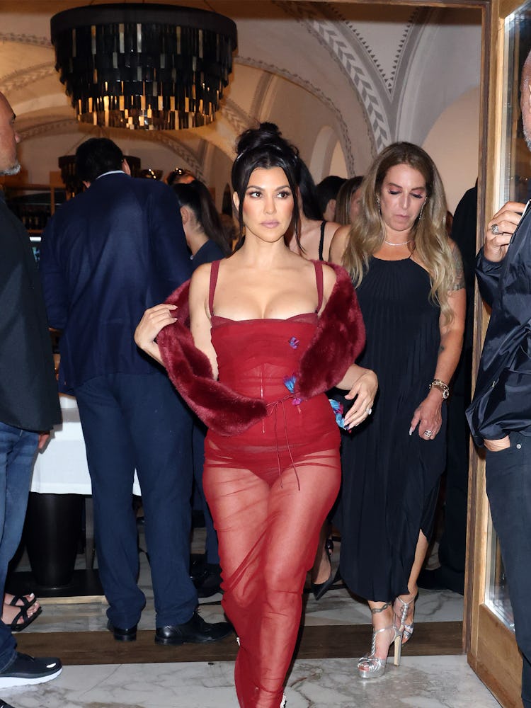 PORTOFINO, ITALY - MAY 20: Kourtney Kardashian is seen out in Portofino on May 20, 2022 in Portofino...