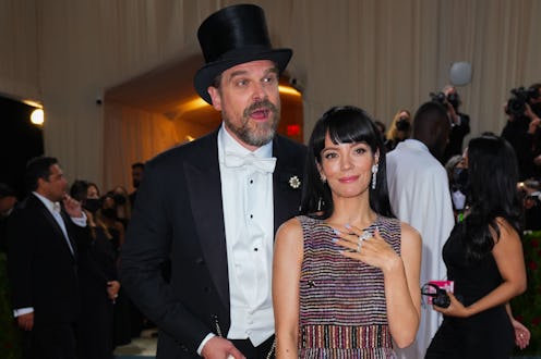 NEW YORK, NEW YORK - MAY 02: David Harbour and Lily Allen attend The 2022 Met Gala Celebrating "In A...