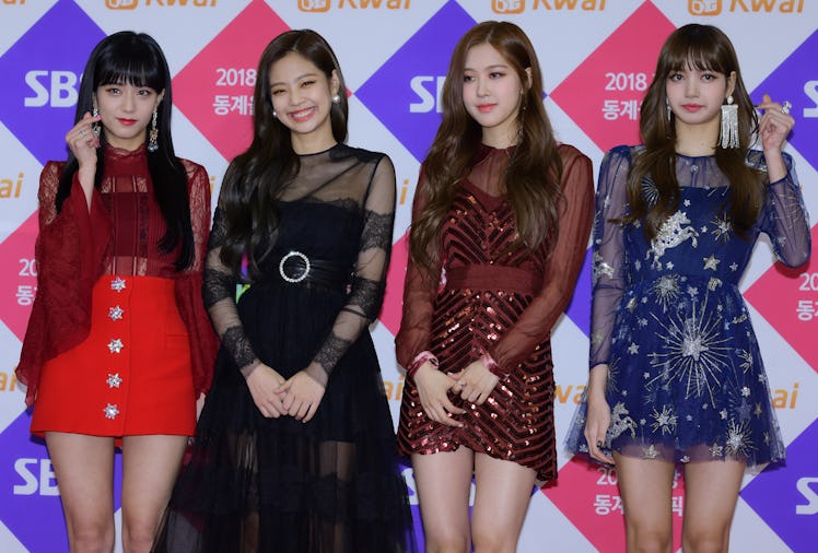 SEOUL, SOUTH KOREA - DECEMBER 25: BLACKPINK attends the 2017 SBS Gayo Daejeon 'Battle of the Bands' ...