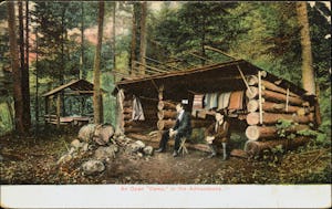 (Original Caption) An Open "Camp" in the Adirondacks (Photo by �� Rykoff Collection/CORBIS/Corbis vi...