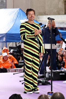 NEW YORK, NEW YORK - MAY 19: Harry Styles performs on NBC's "Today" at Rockefeller Plaza on May 19, ...