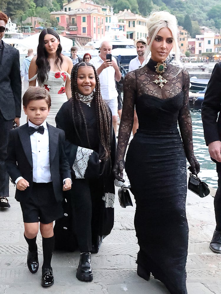 PORTOFINO, ITALY - May 22: Kim Kardashian is seen on May 22, 2022 in Portofino, Italy. (Photo by NIN...