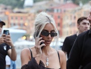 PORTOFINO, ITALY - May 21: Kim Kardashian is seen on May 20, 2022 in Portofino, Italy. (Photo by NIN...