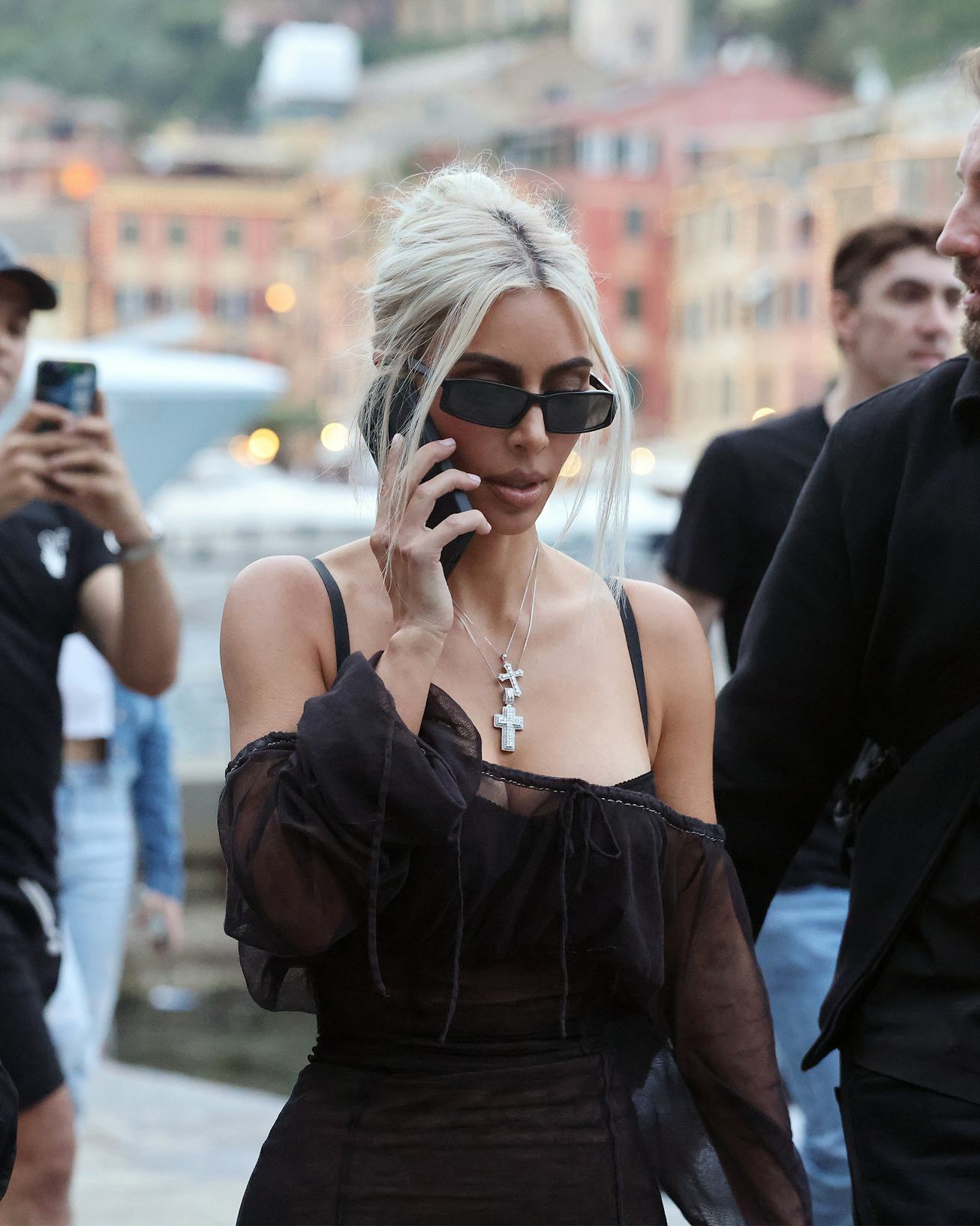 PORTOFINO, ITALY - May 21: Kim Kardashian is seen on May 20, 2022 in Portofino, Italy. (Photo by NIN...