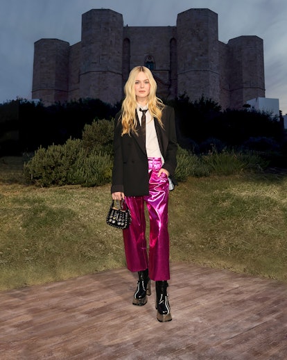 CASTEL DEL MONTE, ITALY - MAY 16: (EDITOR NOTE: This image has been retouched) Elle Fanning arrives ...