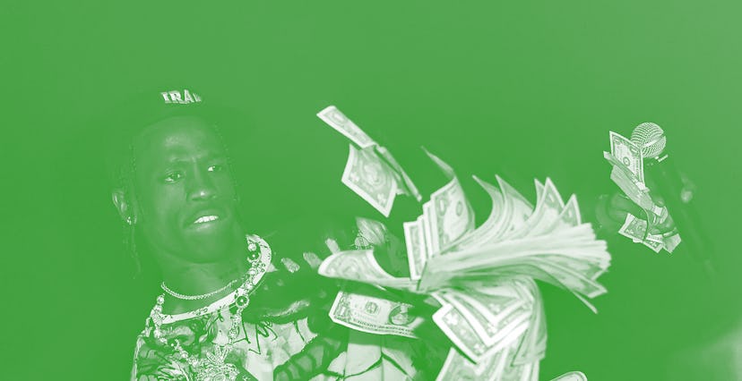 MIAMI, FLORIDA - MAY 07: Travis Scott performs at E11EVEN Miami during race week Miami 2022 on May 8...