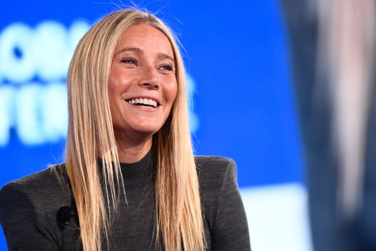 Gwyneth Paltrow, US actress and founder and CEO of Goop, speaks during the Milken Institute Global C...