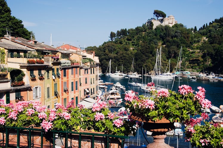 Castello Brown overlooking Portofino, which is where Kourtney Kardashian and Travis Barker got marri...