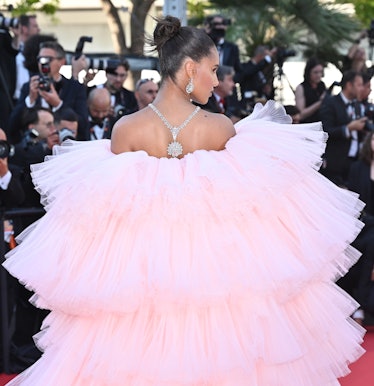 French model Cindy Bruna at the screening of "Armageddon Time" at the 2022 Cannes Film Festival in a...