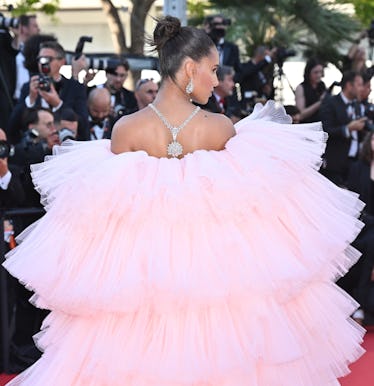 CANNES, FRANCE - MAY 19: French model Cindy Bruna arrives for the screening of the film âArmageddon ...