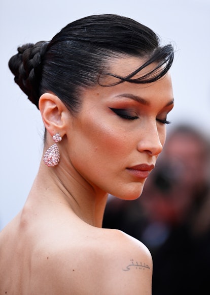 CANNES, FRANCE - MAY 24: Bella Hadid attends the 75th Anniversary celebration screening of "The Inno...