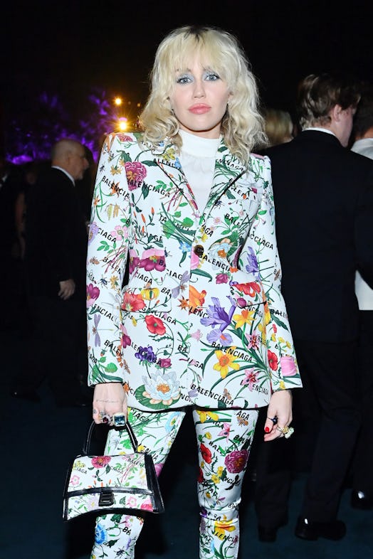 Miley Cyrus, wearing Gucci, attends the 10th Annual LACMA ART+FILM GALA honoring Amy Sherald, Kehind...