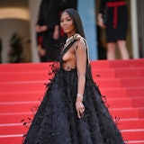CANNES, FRANCE - MAY 23: (EDITORS NOTE: Image contains nudity.) Naomi Campbell attends the screening...