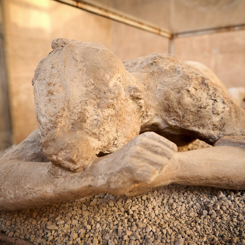 Ruins of Ancient Roman city of Pompei, Italy. Pompei was destroyed and buried with ash after Vesuviu...