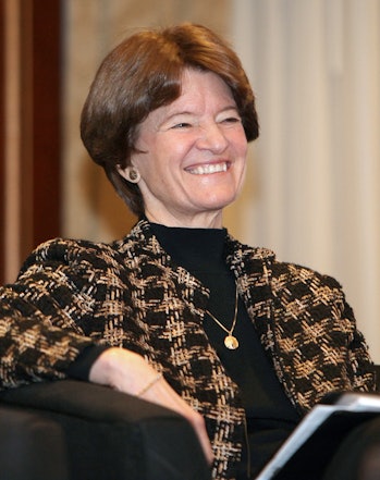 (030910 Boston, MA) First female astronaut Sally Ride speaks during a roundtable discussion about ge...