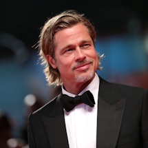 VENICE, ITALY - AUGUST 29: Brad Pitt walks the red carpet ahead of the "Ad Astra" screening during t...