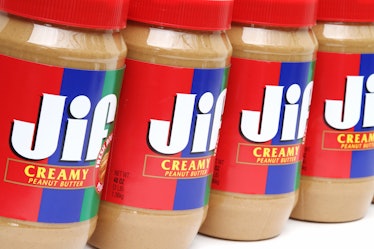 West Palm Beach, USA - October 31, 2011: This is an studio product shot showing a row of Jif Creamy ...