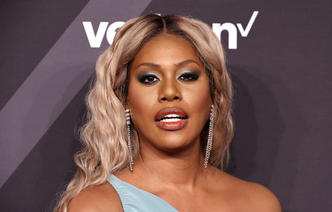 NEW YORK, NEW YORK - MAY 16: Laverne Cox attends the 26th Annual Webby Awards at Cipriani Wall Stree...