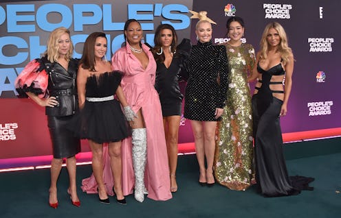 The cast of "The Real Housewives of Beverly Hills" (L-R) Sutton Stracke, Kyle Richards, Garcelle Bea...