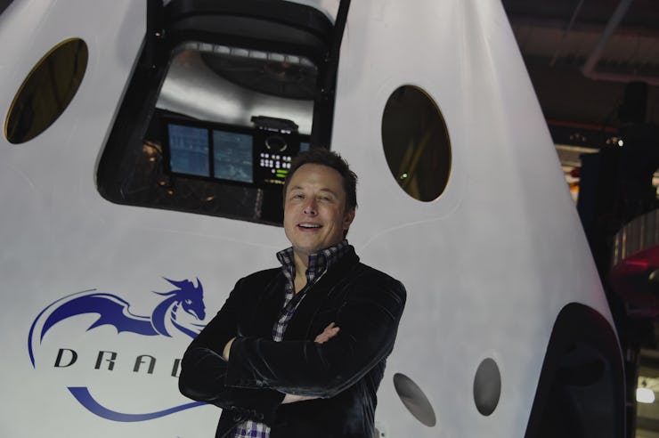 SpaceX CEO Elon Musk introduces SpaceX's Dragon V2 spacecraft, the companys next generation version ...