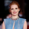 ROME, ITALY - OCTOBER 14: Jessica Chastain attends the red carpet of the movie "The Eyes Of Tammy Fa...
