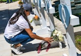 Meghan Markle's Uvalde memorial visit follows the May 24 shooting at Robb Elementary School. Photo v...