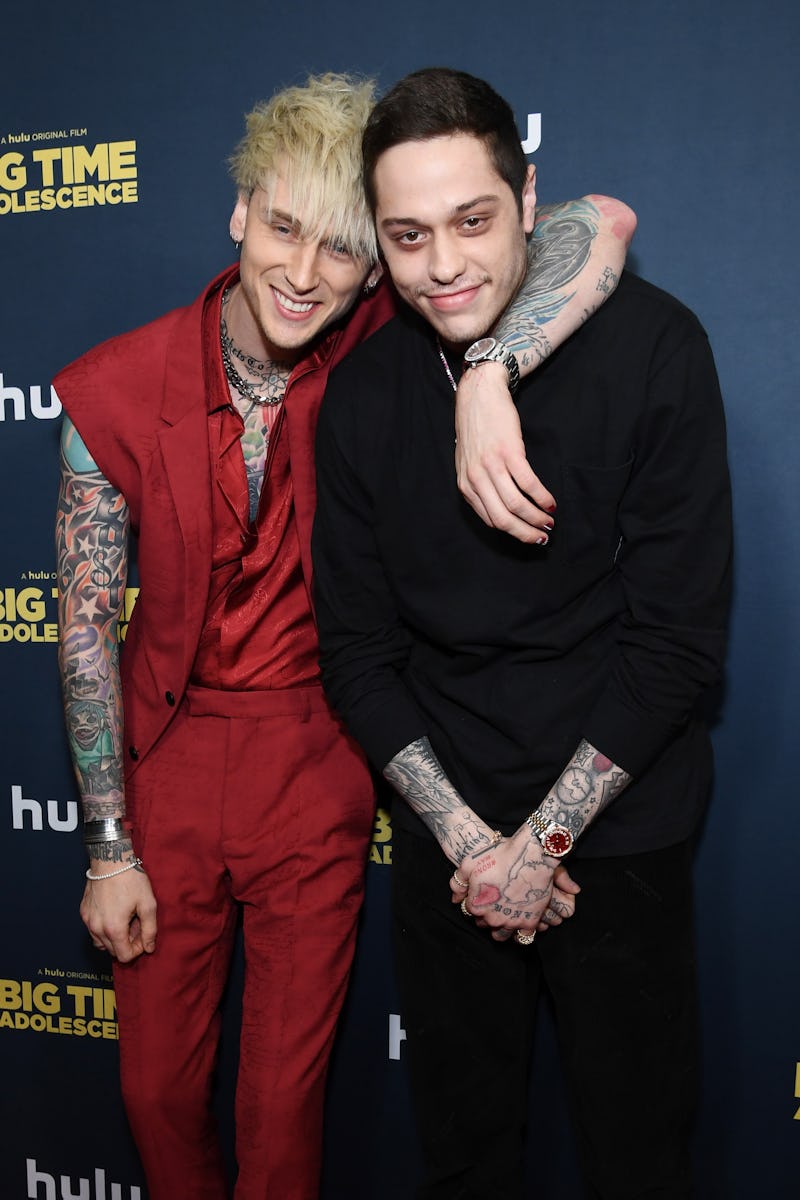 Machine Gun Kelly and Pete Davidson went to Sandra Bullock's Easter party. Photo via Getty Images