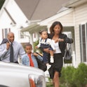 A working mom and her family hustling out the door for work and school. A new report from WalletHub ...