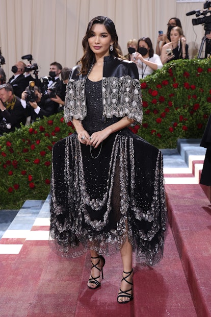 Gemma Chan attends "In America: An Anthology of Fashion," met gala 2022 wearing louis vuitton