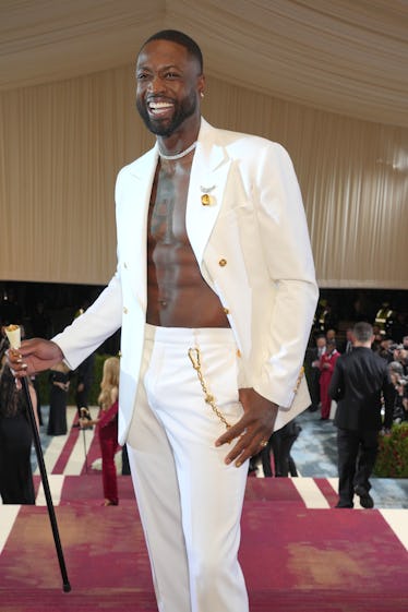 NEW YORK, NEW YORK - MAY 02: (Exclusive Coverage) Dwyane Wade arrives at The 2022 Met Gala Celebrati...