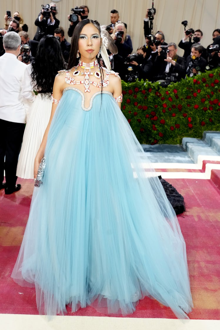 NEW YORK, NEW YORK - MAY 02: Quannah Chasinghorse attends The 2022 Met Gala Celebrating "In America:...