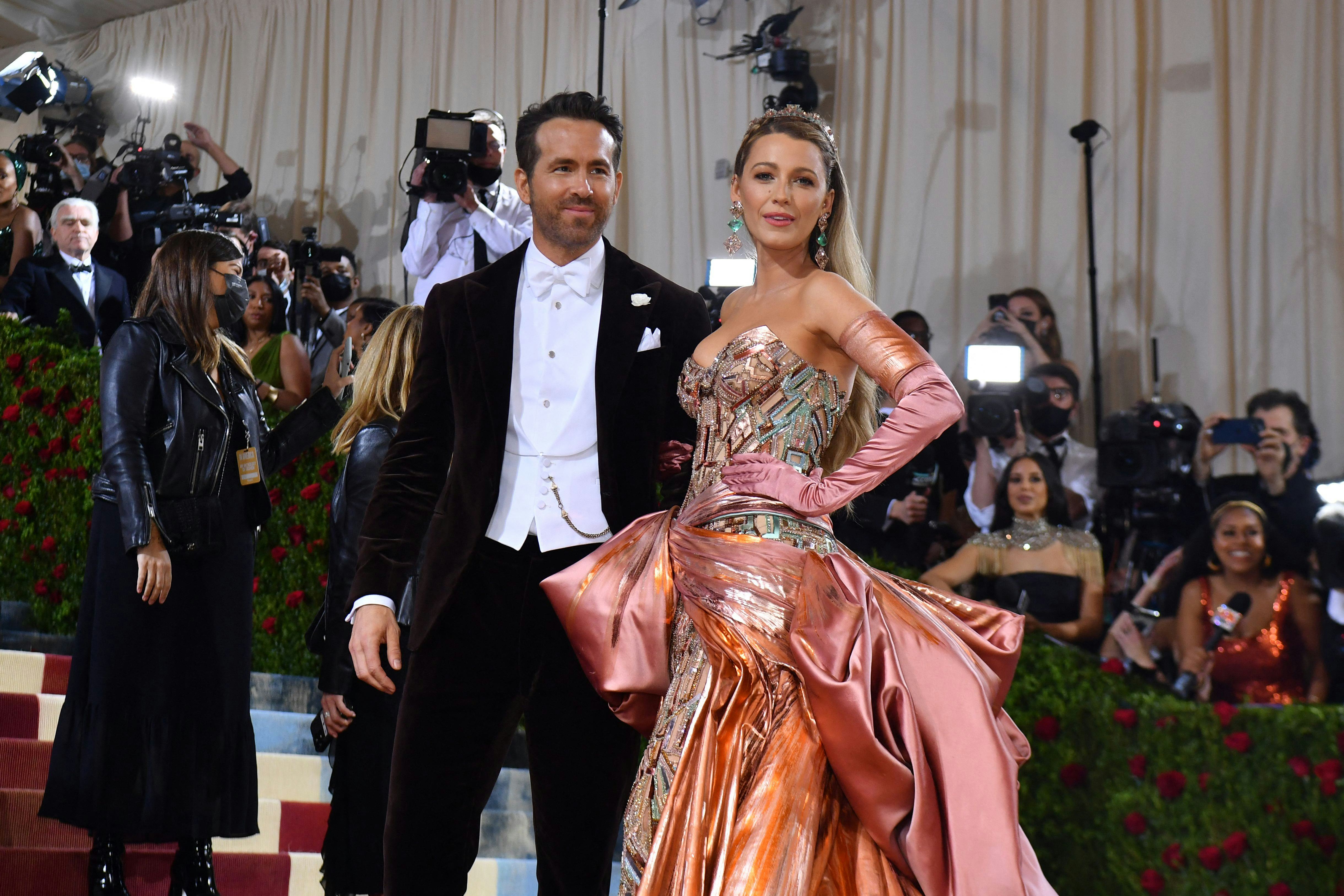 Blake Lively and Ryan Reynolds at the 2022 Met Gala.